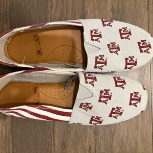 A&M Maroon & White Slip-On Women's Shoes